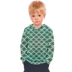 Pattern Texture Geometric Pattern Green Kids  Overhead Hoodie by Dutashop
