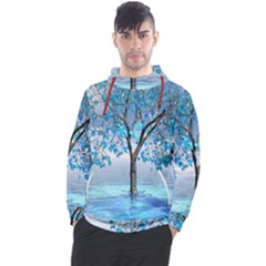 Crystal Blue Tree Men s Pullover Hoodie by icarusismartdesigns