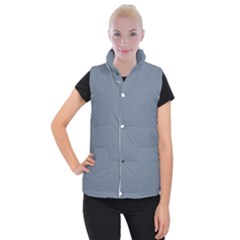 Color Slate Grey Women s Button Up Vest by Kultjers