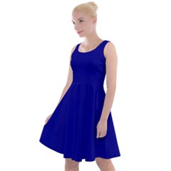Color Dark Blue Knee Length Skater Dress by Kultjers