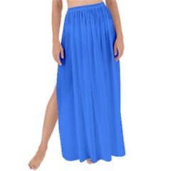 Color Deep Electric Blue Maxi Chiffon Tie-up Sarong by Kultjers