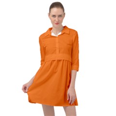Color Pumpkin Mini Skater Shirt Dress by Kultjers