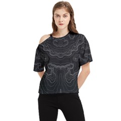 Topography One Shoulder Cut Out Tee by goljakoff