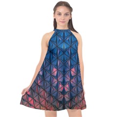 Abstract3 Halter Neckline Chiffon Dress  by LW323