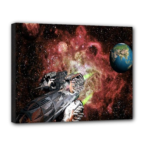 Space Canvas 14  X 11  (stretched) by LW323