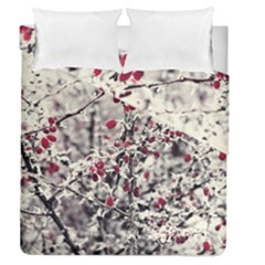 Berries In Winter, Fruits In Vintage Style Photography Duvet Cover Double Side (queen Size) by Casemiro