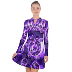 Fractal Illusion Long Sleeve Panel Dress by Sparkle