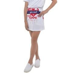 All You Need Is Love Kids  Tennis Skirt by DinzDas