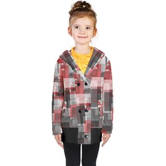 Abstract Tiles, Mixed Color Paint Splashes, Altered Kids  Double Breasted Button Coat by Casemiro