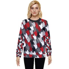 Abstract Paint Splashes, Mixed Colors, Black, Red, White Hidden Pocket Sweatshirt by Casemiro