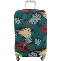 Tropical Autumn Leaves Luggage Cover (large) by tmsartbazaar