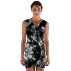 Gemini Mandala Wrap Front Bodycon Dress by MRNStudios