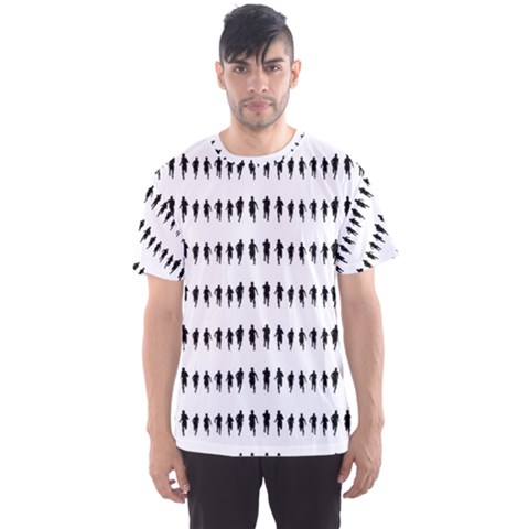 Athletic Running Graphic Silhouette Pattern Men s Sport Mesh Tee by dflcprintsclothing