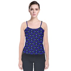 Abstract Geo Velvet Spaghetti Strap Top by Sparkle