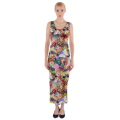 Retro Color Fitted Maxi Dress by Sparkle