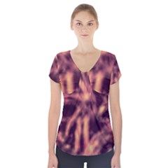 Topaz  Abstract Stars Short Sleeve Front Detail Top by DimitriosArt