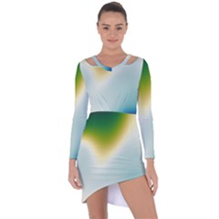 Gradientcolors Asymmetric Cut-out Shift Dress by Sparkle