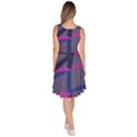 3d Lovely Geo Lines Knee Length Skater Dress With Pockets View4