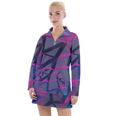 3d Lovely Geo Lines Women s Long Sleeve Casual Dress by Uniqued
