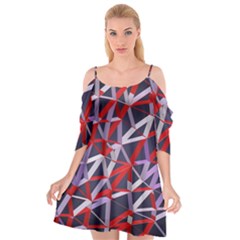 3d Lovely Geo Lines Vii Cutout Spaghetti Strap Chiffon Dress by Uniqued