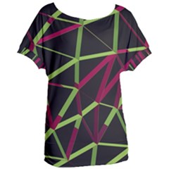 3d Lovely Geo Lines X Women s Oversized Tee by Uniqued