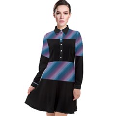 Shadecolors Long Sleeve Chiffon Shirt Dress by Sparkle