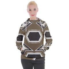 Abstract Pattern Geometric Backgrounds   Women s Hooded Pullover by Eskimos