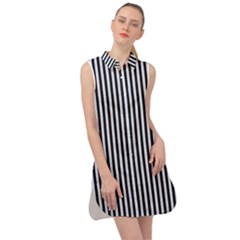 Simple Line Pattern Sleeveless Shirt Dress by Valentinaart