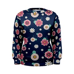 Flowers Pattern Women s Sweatshirt by Sparkle