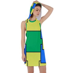 Abstract Pattern Geometric Backgrounds   Racer Back Hoodie Dress by Eskimos