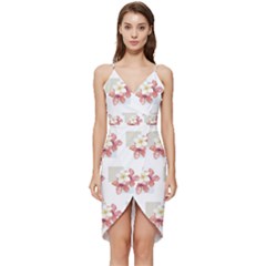 Floral Wrap Frill Dress by Sparkle