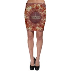 Chartres Double Infinity Antique Mandala Bodycon Skirt by EDDArt