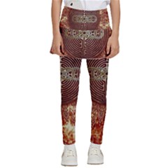 Chartres Double Infinity Antique Mandala Kids  Skirted Pants by EDDArt