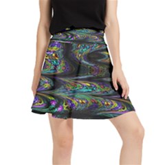 Abstract Art - Adjustable Angle Jagged 2 Waistband Skirt by EDDArt