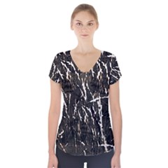 Abstract Light Games 2 Short Sleeve Front Detail Top by DimitriosArt