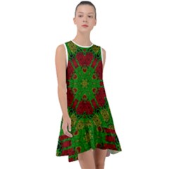 Peacock Lace So Tropical Frill Swing Dress by pepitasart