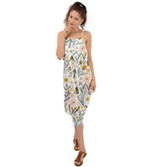 Floral Waist Tie Cover Up Chiffon Dress by Sparkle