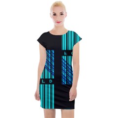 Folding For Science Cap Sleeve Bodycon Dress by WetdryvacsLair
