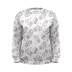 Cute Pattern With Easter Bunny Egg Women s Sweatshirt by Jancukart