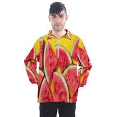 Watermelon Men s Half Zip Pullover by artworkshop