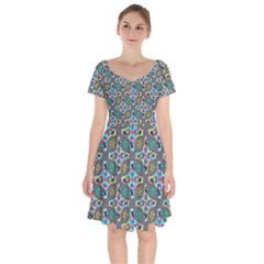 Digitalart Short Sleeve Bardot Dress by Sparkle