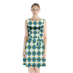 Digitalart Sleeveless Waist Tie Chiffon Dress by Sparkle