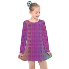 Bismuth Flow Kids  Long Sleeve Dress by Thespacecampers