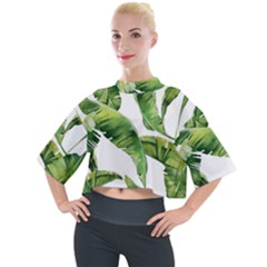 Sheets Tropical Plant Palm Summer Exotic Mock Neck Tee by artworkshop