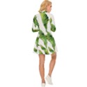 Sheets Tropical Plant Palm Summer Exotic Long Sleeve Velour Longline Dress View4