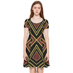 Abstract Pattern Geometric Backgrounds  Inside Out Cap Sleeve Dress by Eskimos