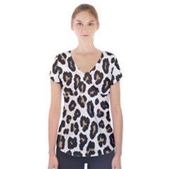 Tiger002 Short Sleeve Front Detail Top by nate14shop