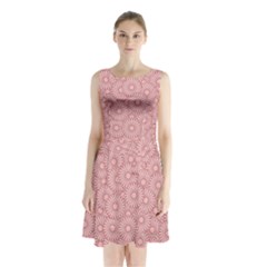 Flora Sleeveless Waist Tie Chiffon Dress by nate14shop