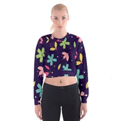 Colorful Floral Cropped Sweatshirt by hanggaravicky2