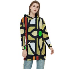 Abstract-0001 Women s Long Oversized Pullover Hoodie by nate14shop